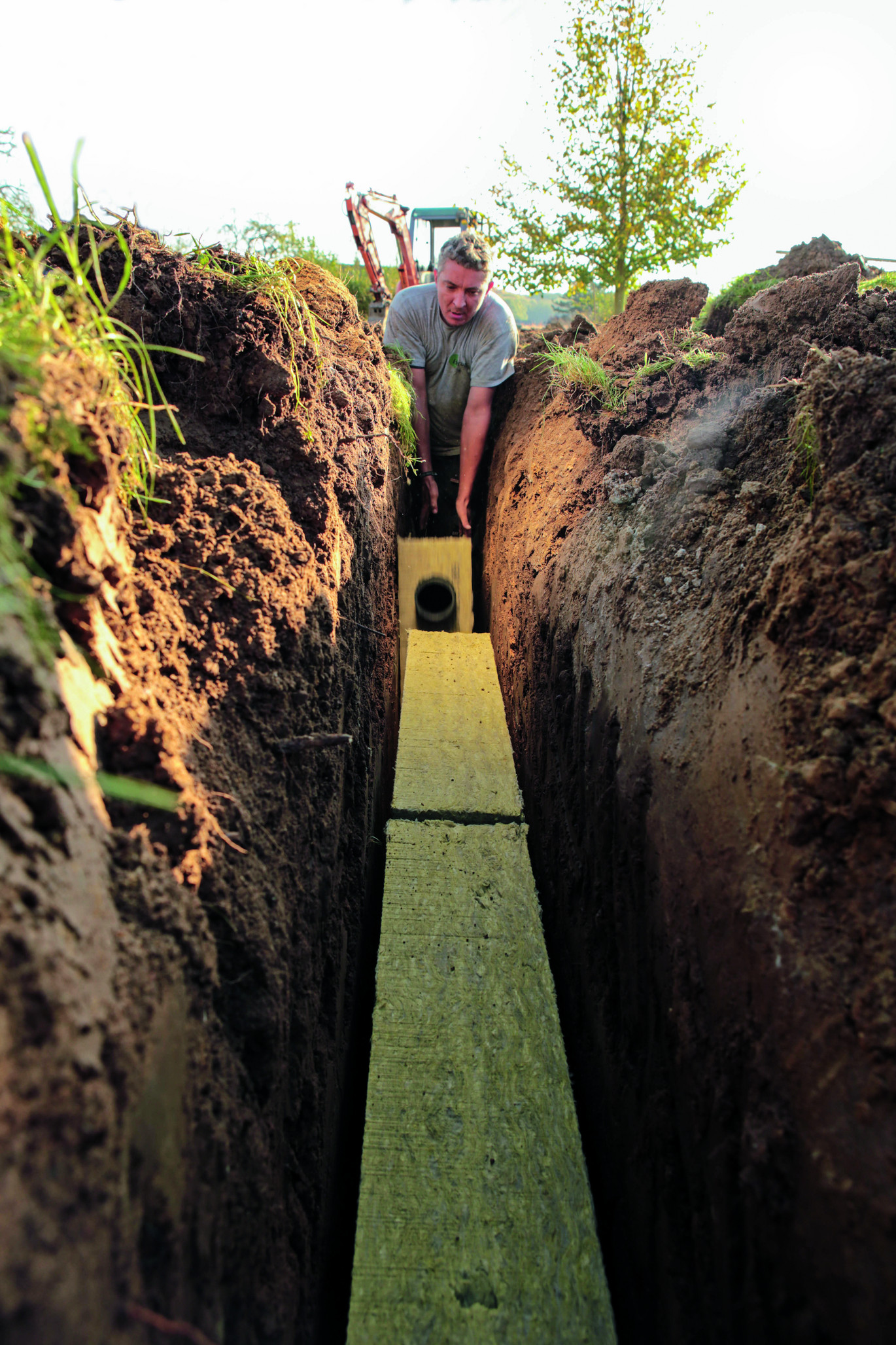 Einbau Infiltration Line Belgien